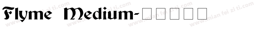 Flyme Medium字体转换